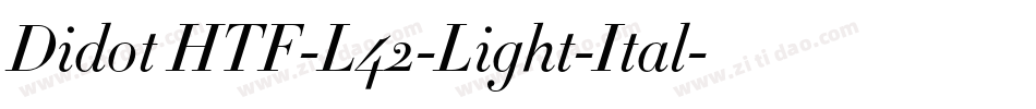 Didot HTF-L42-Light-Ital字体转换